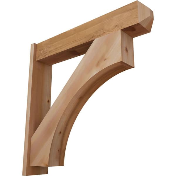 Ekena Millwork 8 in. x 38 in. x 38 in. Western Red Cedar Westlake Craftsman Smooth Outlooker