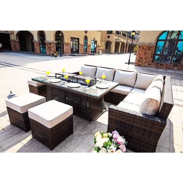 frederica 11 piece dining set with cushions