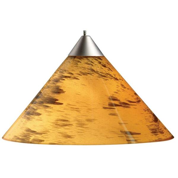 Juno 1-Light Amber Drift LED Short Cone Pendant Kit