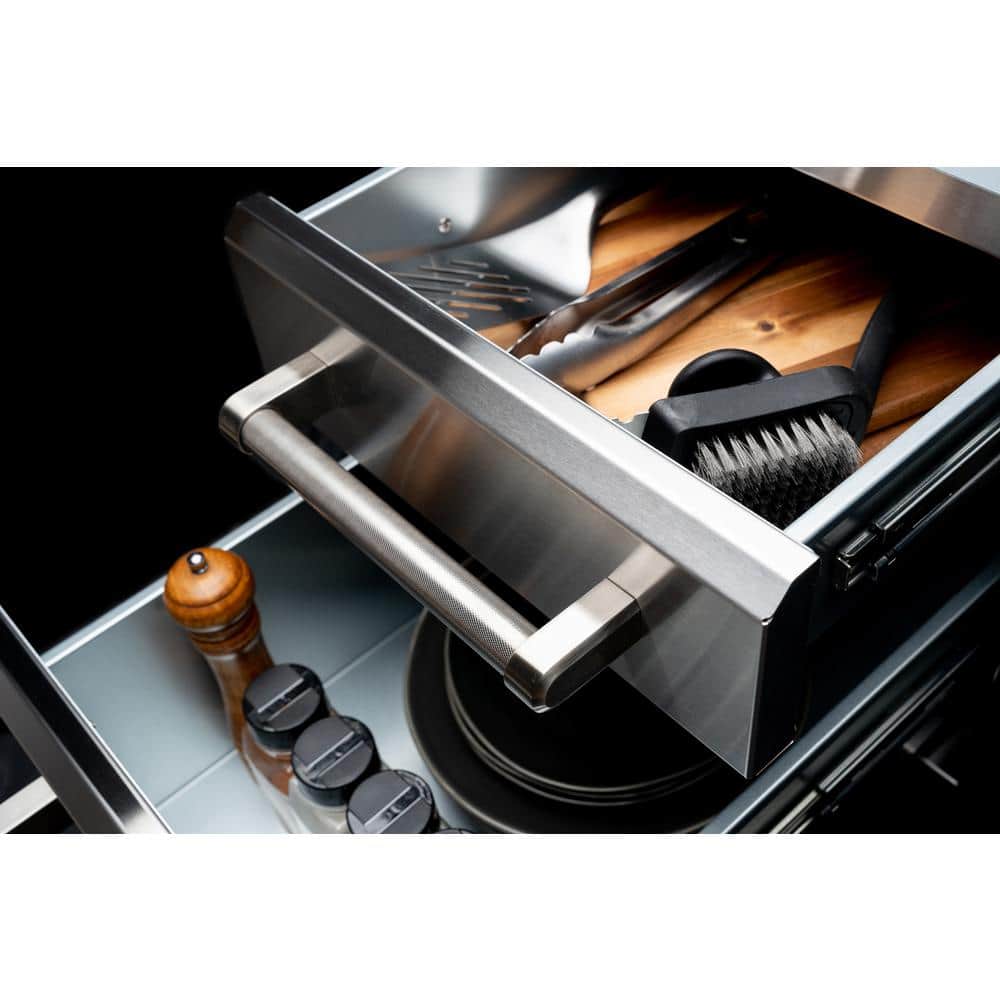 Stainless Steel Vertical Double Drawer Outdoor Kitchen Unit