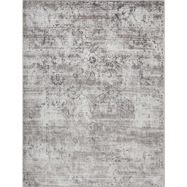 Well Woven Zazzle Thiva Vintage Oriental Floral Pattern Ivory 3 ft. x 5 ft. Area Rug