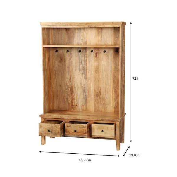 Home Decorators Collection - Holbrook Natural Reclaimed Wood Hall Tree
