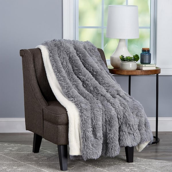 Oversized Long Pile Faux Fur Hypoallergenic Throw Blanket