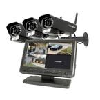 PHOENIXM2 Non-Wi-Fi. Plug-In Power Security Camera System with 7" Monitor SD Card Recording and 3 Night Vision Cameras