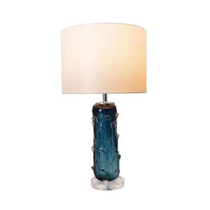 Hyacinth 27 in. Blue Indoor Table Lamp