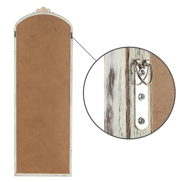 Dovelina 21 in. W x 64 in. H Classic Arch-Top Wood Framed