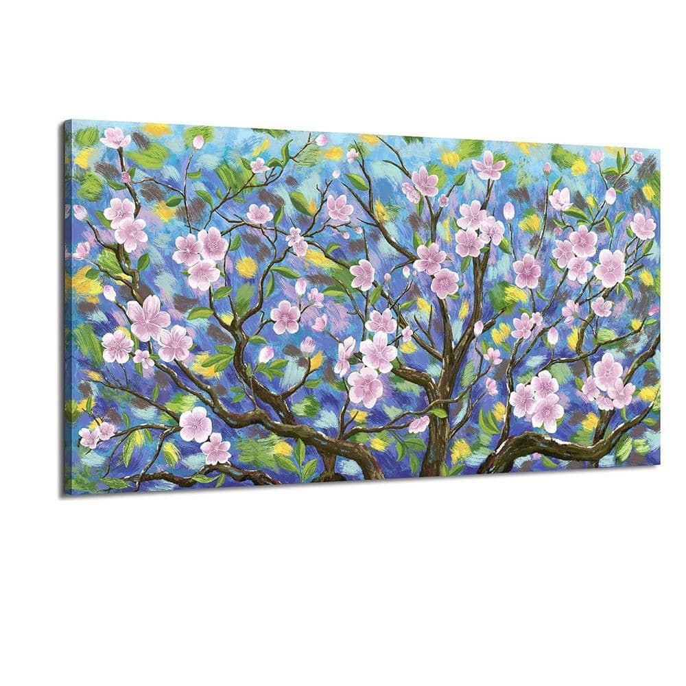 Large Floral Wall Art-Pink Cherry Blossom Sakura Tree Nature