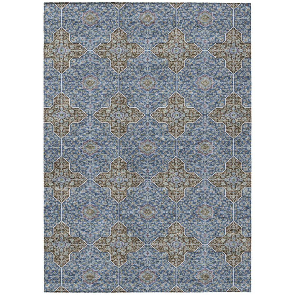 Chantille Machine Washable Indoor/Outdoor Abstract ACN2410 Navy 5 ft. x 7 ft. 6 in. Area Rug price history on PriceWatchPro