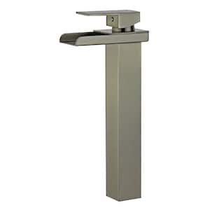 Oviedo Single Hole Single-Handle Bathroom Faucet with Overflow Drain in Brushed Nickel