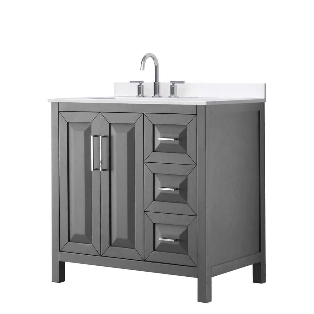 Daria 36 in. Single Freestanding Dark Gray Bath Vanity with Top price history on PriceWatchPro