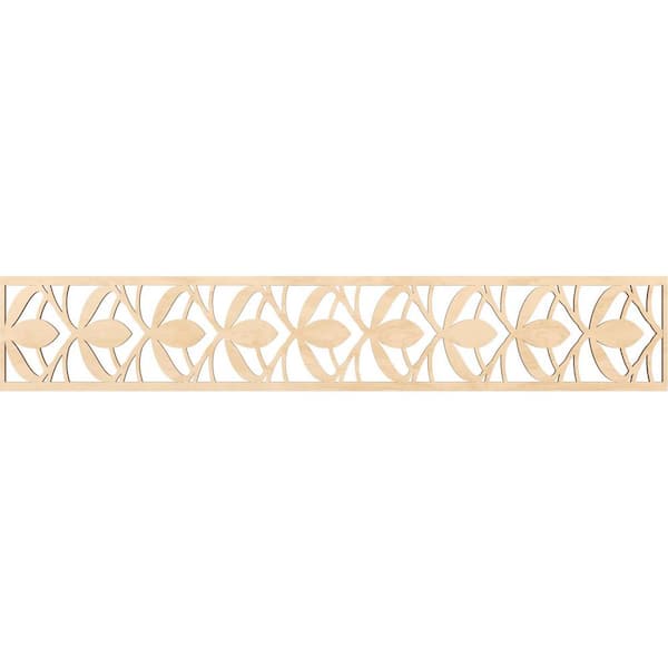 Ekena Millwork Salem Fretwork 0.25 in. D x 46.625 in. W x 8 in. L Birch Wood Panel Moulding