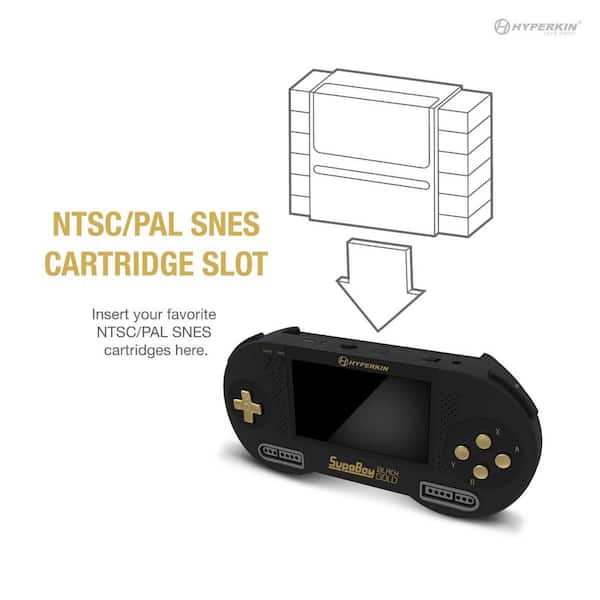 HYPERKIN SupaBoy Black Gold Portable Pocket Console for Super NES 