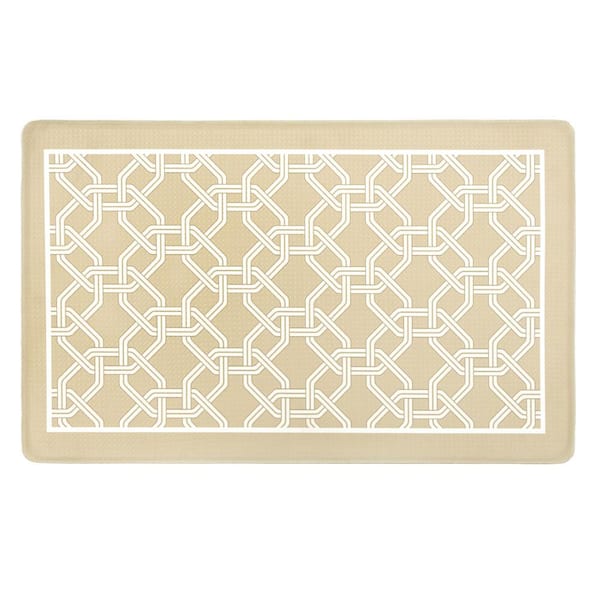 MARTHA STEWART Mira Modern Heathered Beige 19.6 in. x 39 in. Anti-Fatigue  Kitchen Mat 20-OLAMS-150 - The Home Depot