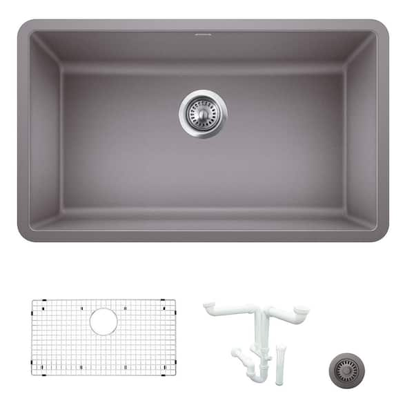 Reviews for Blanco Precis 30 in. Undermount Single Bowl Metallic Gray ...