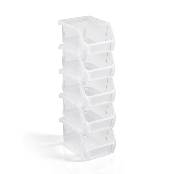 Sorbus Open Front Stackable Clothing Storage Bin – Closet Organizer - Extra Small, Set of 5, Clear