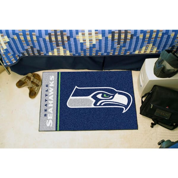 Area Rug with Seattle Seahawks (Blue Background) sports team logo!