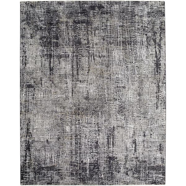 Gakko GKK-2307 12 ft. x 15 ft. Machine Woven Rug, Black