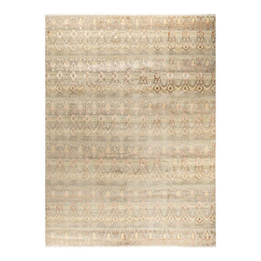 Ikat Gray 9 ft. x 12 ft. Geometric Wool Indoor Area Rug price history on PriceWatchPro