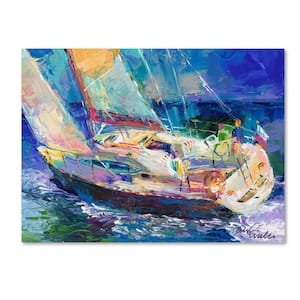 35 in. x 47 in. "Sailboat" by Richard Wallich Printed Canvas Wall Art