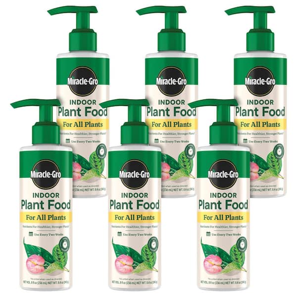 Indoor Plant Food for All Plants 8 fl. oz. Liquid Plant Food for Houseplants, Flowers, Herbs, and More (6-Pack)