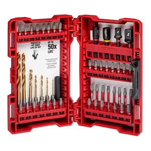 SHOCKWAVE Impact Duty Drill and Alloy Steel Screw Driver Bit Set (50-Piece)