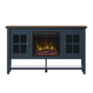 54 in. Freestanding Electric Fireplace TV Stand in Fontana Blue