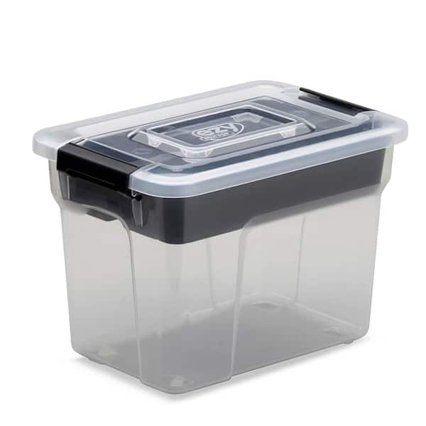 Ezy Storage 3 Qt. Sort It Storage Box with Removable Tray, Clear