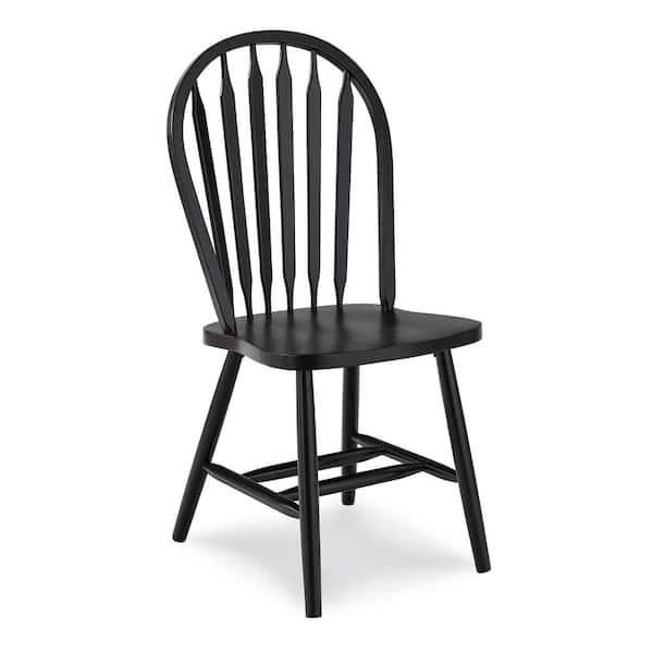 International Concepts Black Windsor Arrow Back Chair