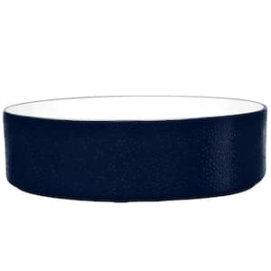 Colortex Stone Navy 10 in., 67 fl. oz. Porcelain Serving Bowl