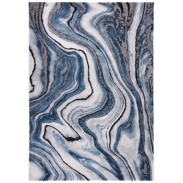 SAFAVIEH Craft Blue/Gray 7 ft. x 9 ft. Abstract Area Rug