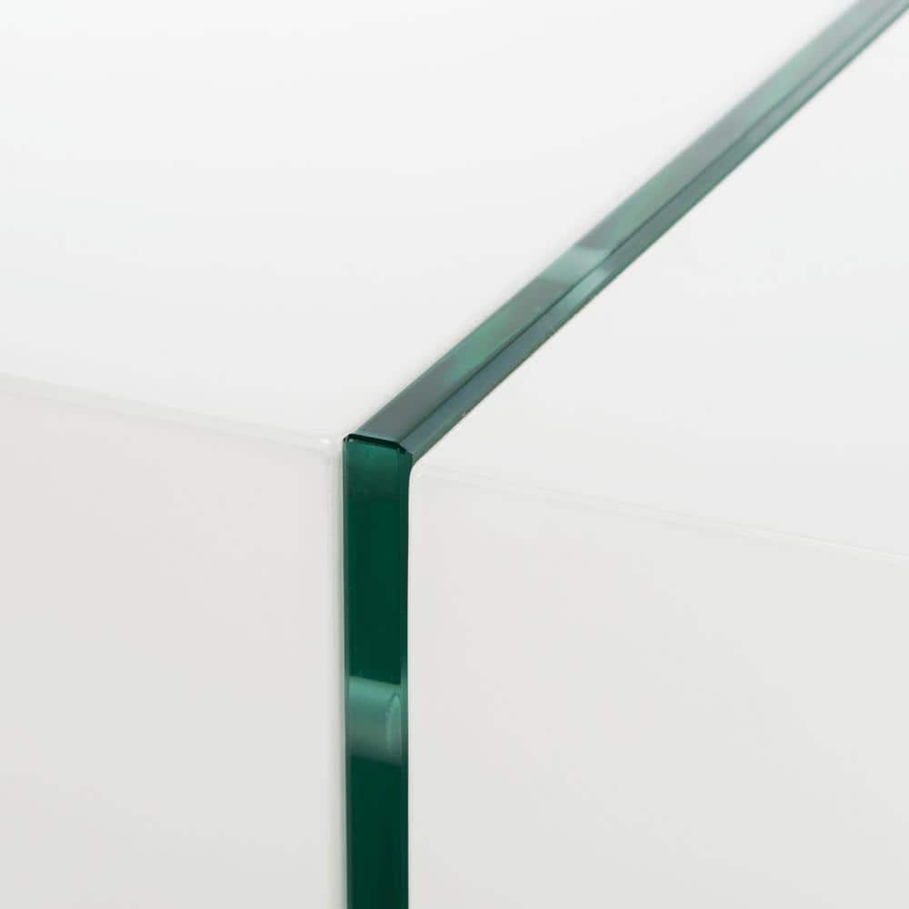 Jacob White Rectangular Glass Leg Modern Coffee Table