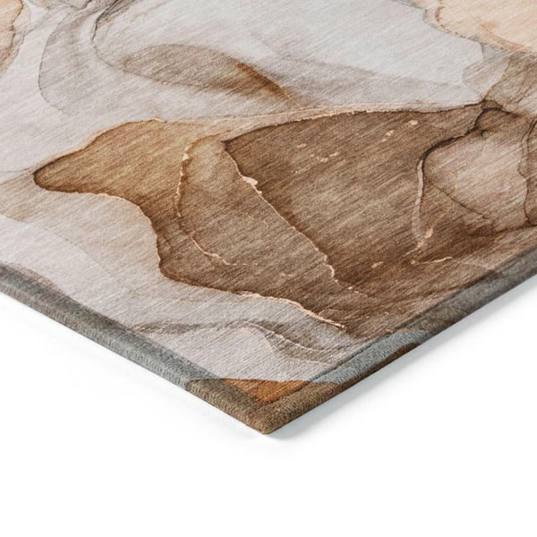 Chantille ACN504 Orange 5 ft. x 7 ft. 6 in. Machine Washable Indoor/Outdoor Geometric Area Rug