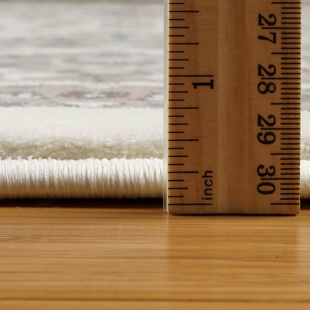 Vernon Gray 8' x 10' Traditional Synthetic Area Rug
