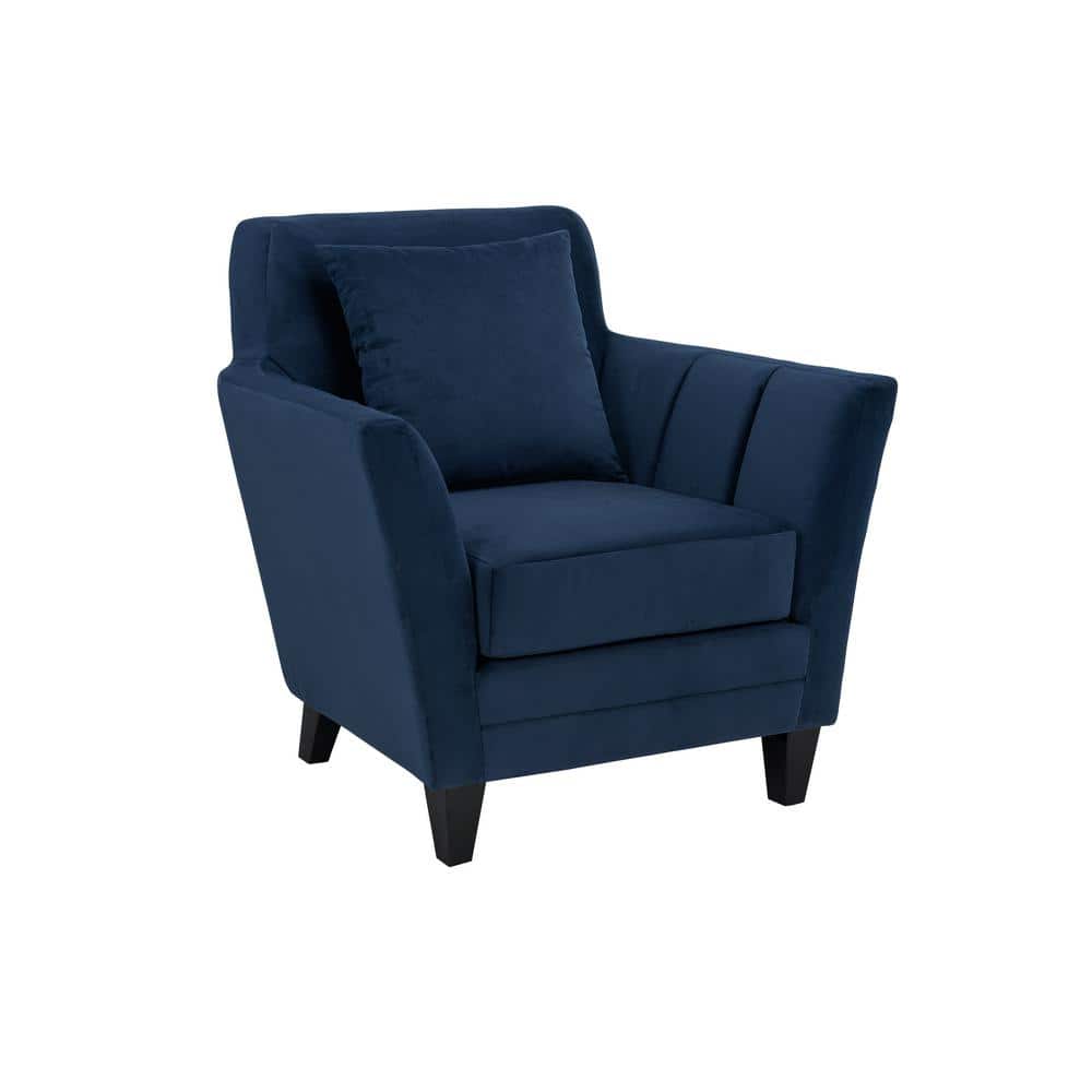 Berkley Navy High Arm Accent Chair 3007601203 The Home Depot