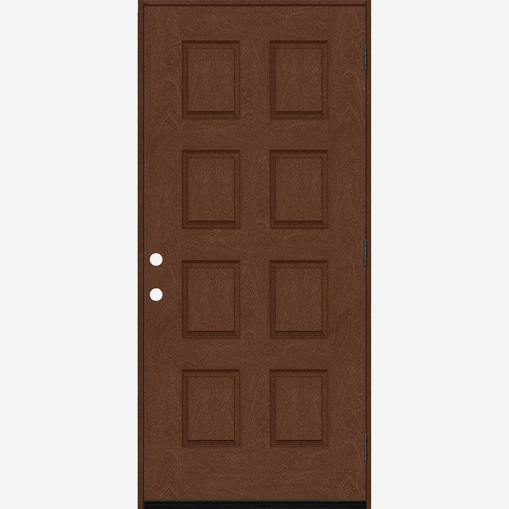 Regency 36 in. x 80 in. 8-Panel LHOS Chestnut Stain Mahogany Fiberglass Prehung Front Door price history on PriceWatchPro