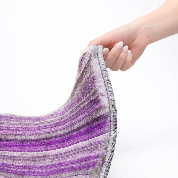 Dream Shag Premium Machine Washable Abstract ADS543 Purple 9 ft. x 12 ft. Area Rug