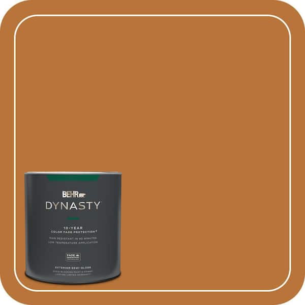 BEHR DYNASTY 1 qt. #S-H-280 Acorn Spice Semi-Gloss Exterior Stain-Blocking Paint & Primer