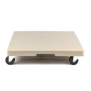 16 in. x 16 in. x 4 in. Gray Mist HDPE Square Plant Dolly/Caddy