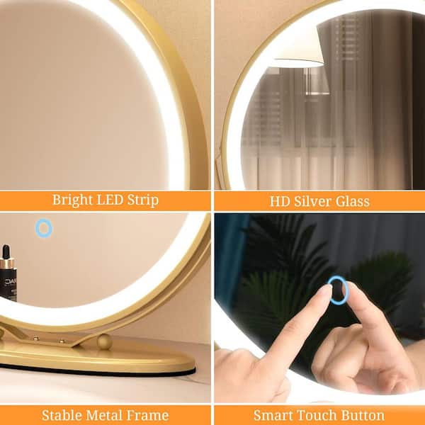 waterpar 19 in. W x 19 in. H Round 3-Color-LED Touch Screen