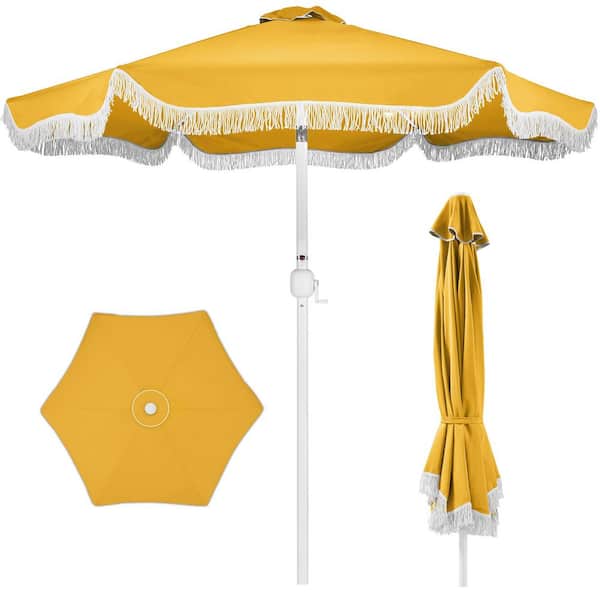best choice products 9ft outdoor market patio umbrella w/crank tilt 10ft 3-Tier Umbrella, Sun Shade w/ Adjustment, Easy Crank Enjoy more shade at the perfect angle as you adjust the canopy to block the sun all day long Outsunny 3-Tier Beige 9ft Patio