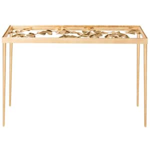 Otto 42 in. Gold Standard Rectangle Glass Console Table
