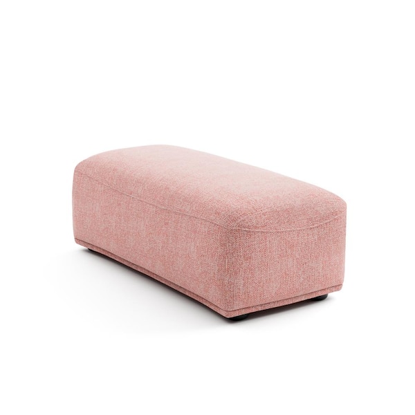 Fairwind 20 in. Armless Chenille Rectangle Modular Sofa in Pink