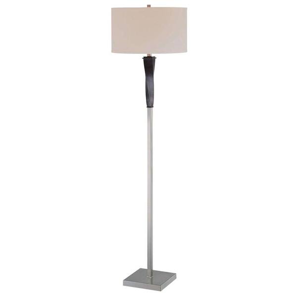 Illumine 62.5 in. Polished Steel Floor Lamp