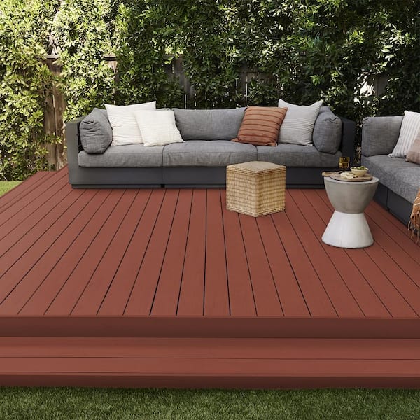 BEHR PREMIUM - 1 gal. #SC-330 Redwood Solid Color Waterproofing Exterior Wood Stain and Sealer