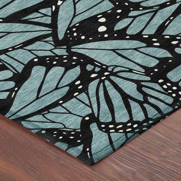 Chantille Machine Washable Indoor/Outdoor Abstract ACN2846 Teal 10 ft. x 14 ft. Area Rug