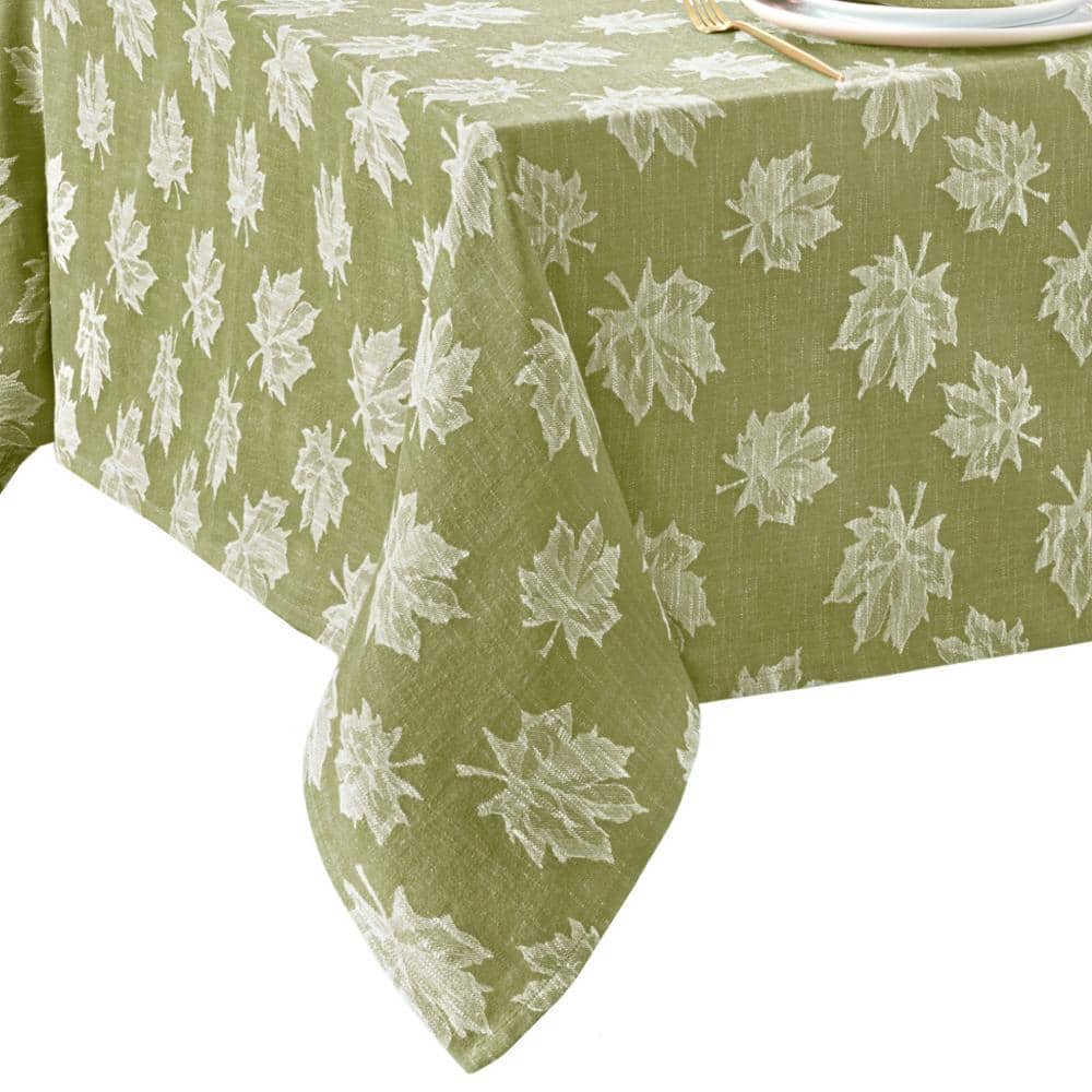 "Falling Leaves Jacquard Tablecloth, Green - 60""W x 144""L" price history on PriceWatchPro