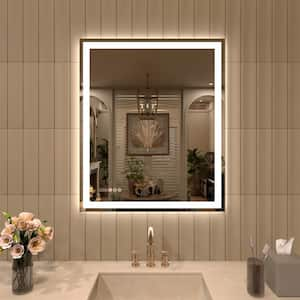 30 in. W x 36 in. H Rectangular Frameless LED Wall Bathroom Vanity Mirror