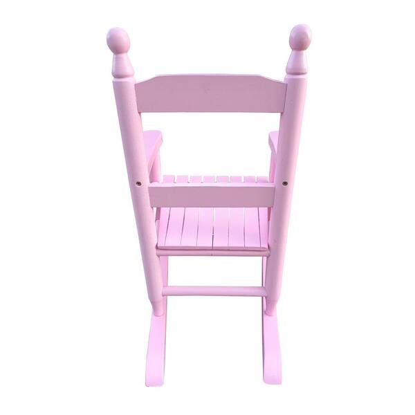 Pink wooden rocking online chair