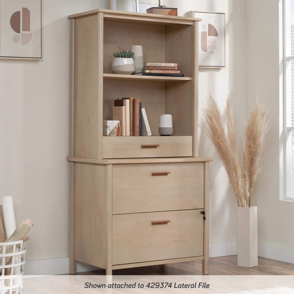 Natural Maple 36" Library Hutch with Adjustable Shelf