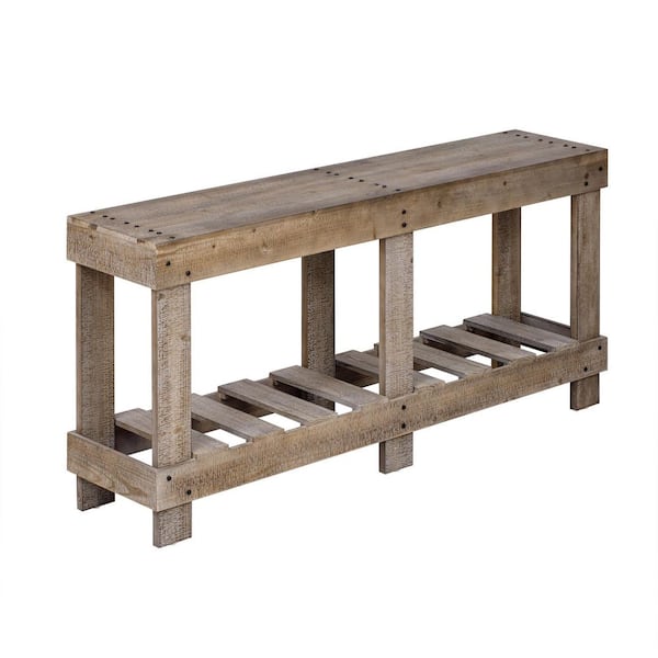 63 in. W x 13.7 in. D x 30.1 in. H Bathroom Gray Linen Cabinet